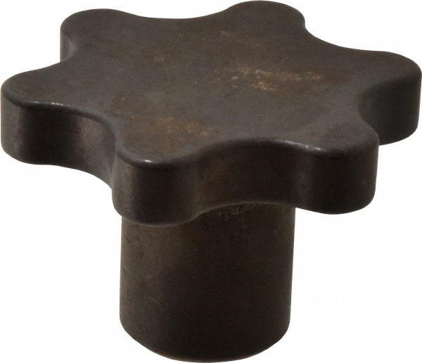 Scalloped Knob: 3" Head Dia, 6 Points, Steel