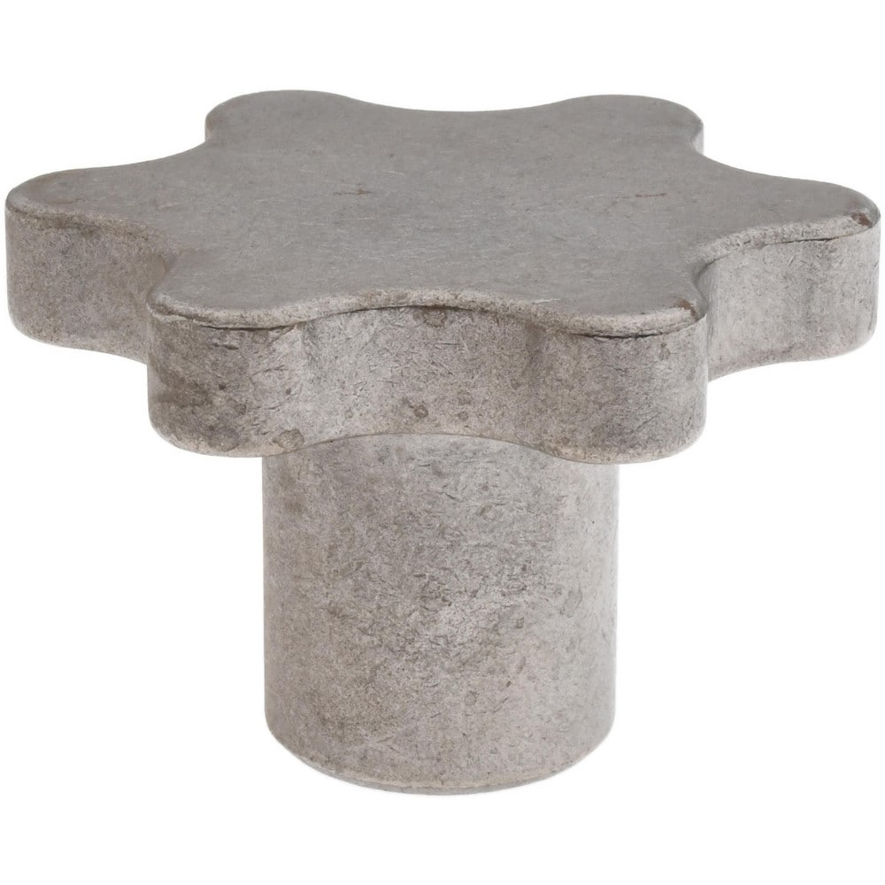 Scalloped Knob: 3" Head Dia, 6 Points, Steel