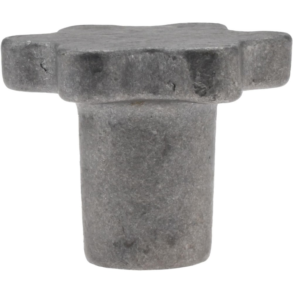 Scalloped Knob: 2" Head Dia, 6 Points, Aluminum