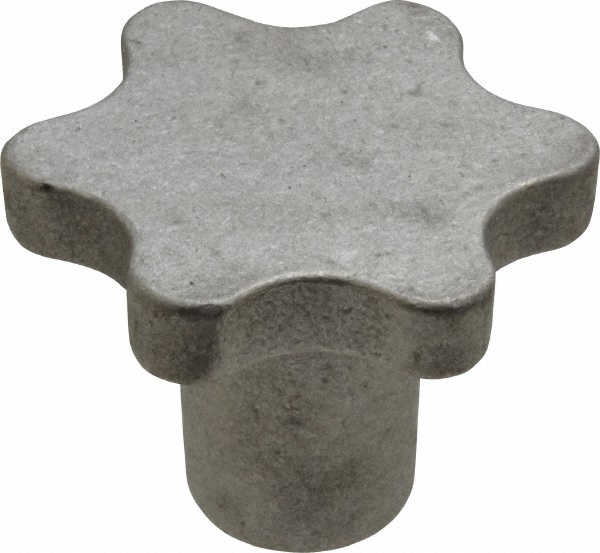 Scalloped Knob: 2-1/2" Head Dia, 6 Points, Aluminum