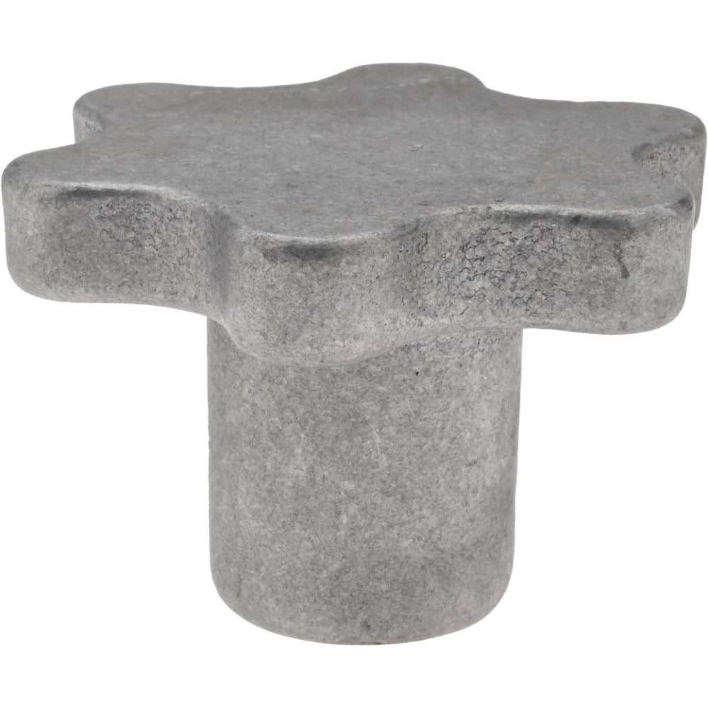Scalloped Knob: 3" Head Dia, 6 Points, Aluminum