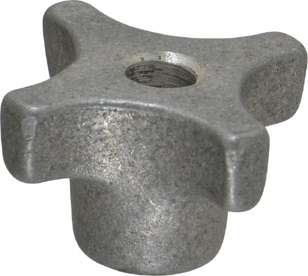 Lobed Knob: 1-1/2" Head Dia, 4 Points, Aluminum