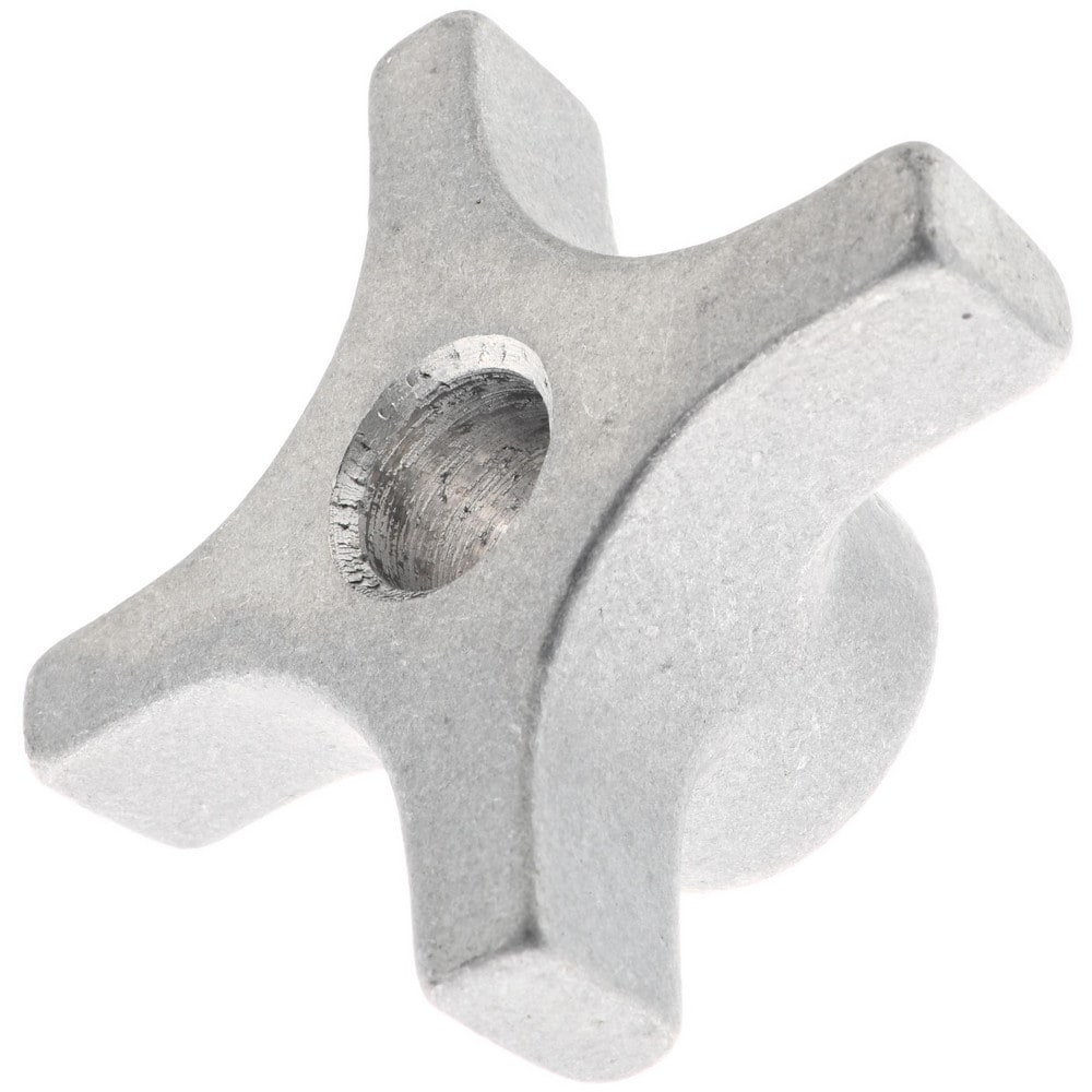 Lobed Knob: 2-1/2" Head Dia, 4 Points, Aluminum