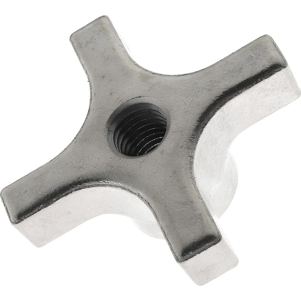 Lobed Knob: 3" Head Dia, 4 Points, Steel