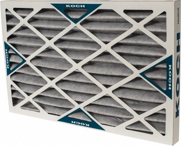 Pleated Air Filter: 16 x 25 x 2", MERV 8, 70% Efficiency, Wire-Backed Pleated