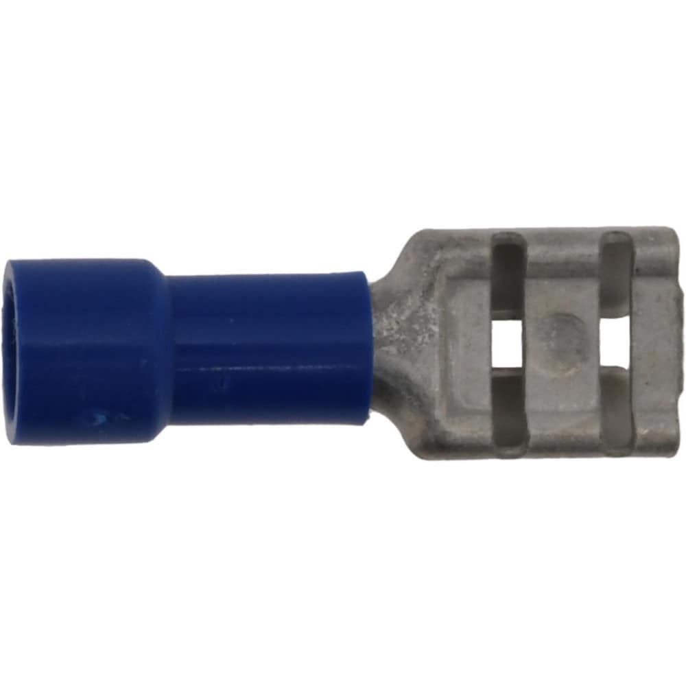 Wire Disconnect: Female, Blue, 16-14 AWG, 1/4" Tab Width