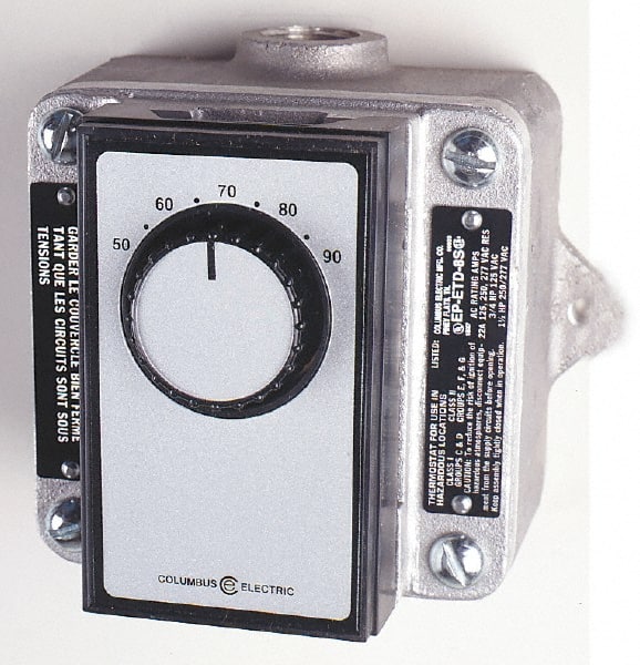 TPI EPETD8D 50 to 90°F, Explosion Resistant, Hazardous Location Snap Action Thermostat 