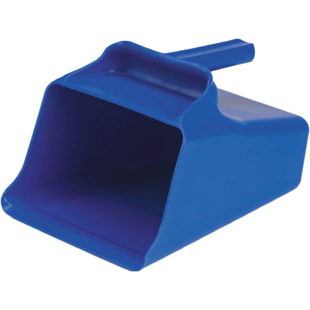 128 oz Blue Polypropylene Flat Bottom Scoop