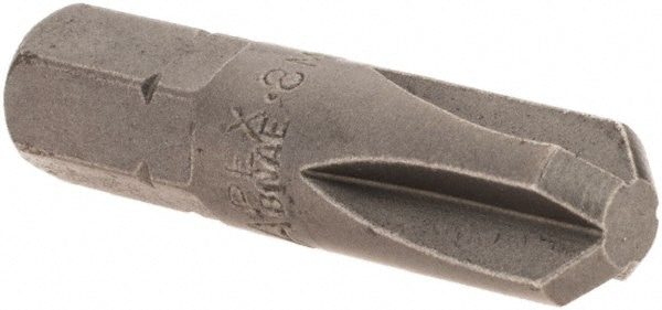 Hex Screwdriver Insert Bit: 1/4" Hex, 1.13" OAL