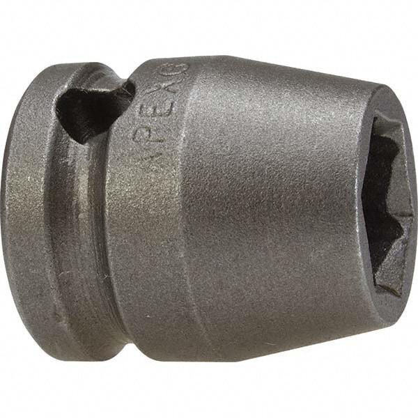 Impact Socket: 3/8" Drive, 3/8" Socket, Hex Drive