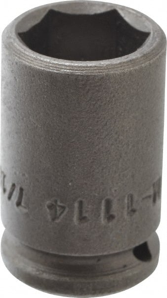 Apex M-1114 Impact Socket: 1/4" Drive, 0.438" Socket, Square Drive 