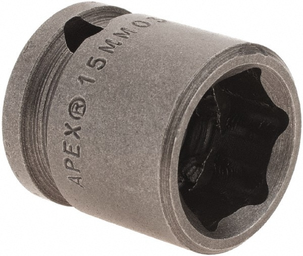 Impact Socket: 15mm Socket, Hex Drive