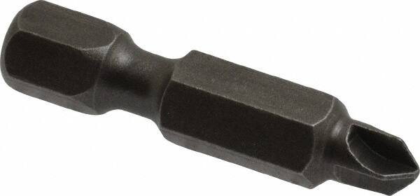 Power Screwdriver Bit: #1 Phillips, #1 Torq-Set Speciality Point Size, 1/4" Hex Drive