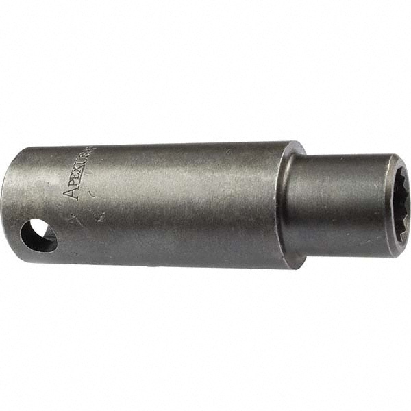 Impact Socket: 3/8" Drive, 1-1/16" Socket, Hex Drive