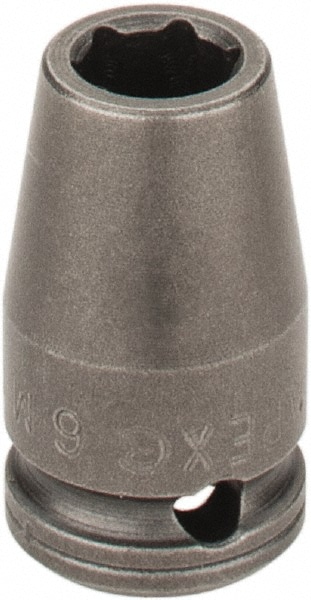 Impact Socket: 1/4" Drive, 6mm Socket, Hex Drive