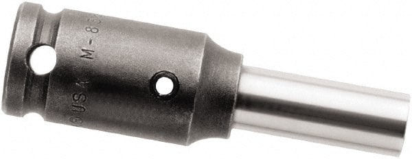 Socket Adapter: Square-Drive to Hex Bit, 1/4" Square Female