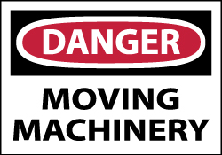 AccuformNMC Accident Prevention Label: "DANGER", Rectangle, 3" x 5" - Removable Adhesive, Vinyl, "Danger - Moving Machinery" | Part #D305AP