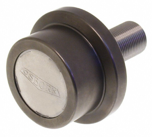 Flanged Cam Follower: 2.25" Roller Length, 2" Stud Length
