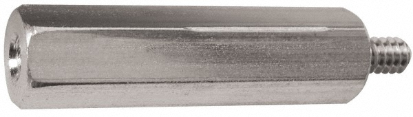 Male-Female Hex Circuit Board Standoff: M6 x 1, 13 mm Width Across Flats - Fully Threaded, Stainless Steel, Uncoated