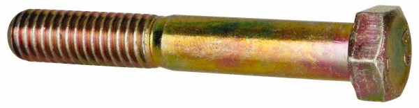 Hex Head Cap Screw: 5/8-11, 2-1/4" Length Under Head, Grade 8 Steel, Zinc Finish - 15/16" Hex, ASTM A354 BD & MIL-HDBK-57