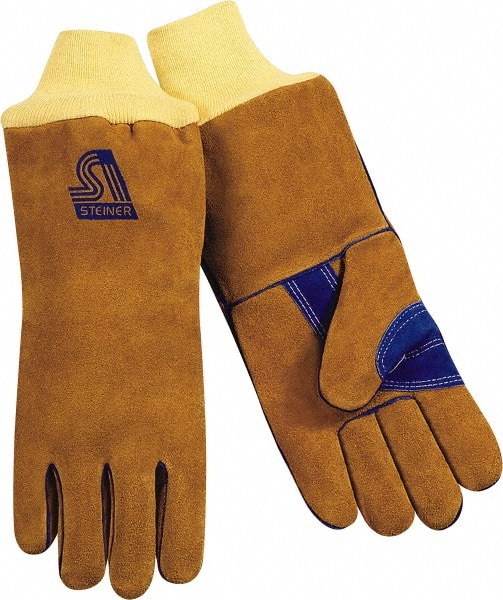 Steiner 2119B-KSC-L Welding Gloves: Size Large, Cowhide Leather, TIG Welding Application 