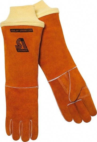 Steiner 21918-KSC-L Welding Gloves: Size Large, Cowhide Leather, Stick Welding Application Image