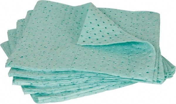 PRO-SAFE UEP100P Sorbent Pad: Universal Use, 17" Wide, 15" Long, 30 gal, Green Image