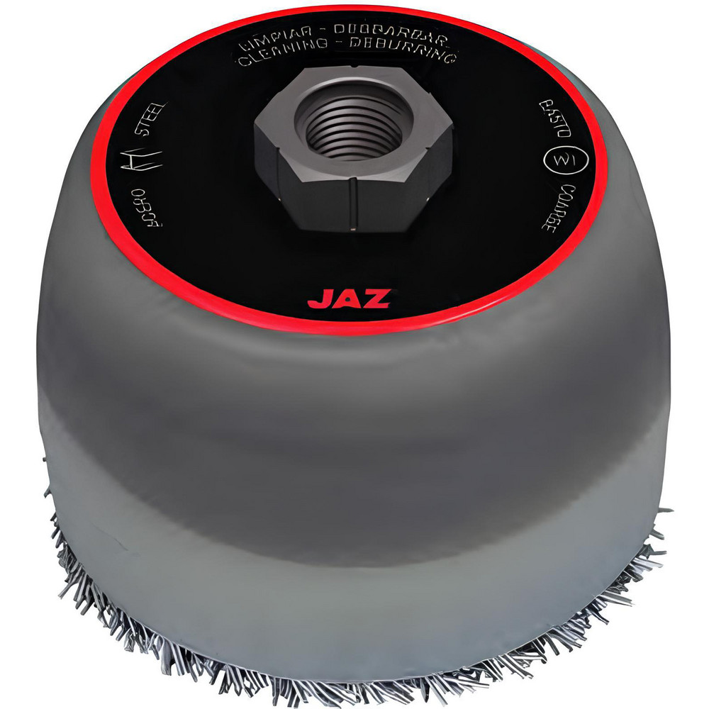 JAZ USA Cup Brush 5" Dia, N/A" Wire Dia, Steel, Knotted 76660133