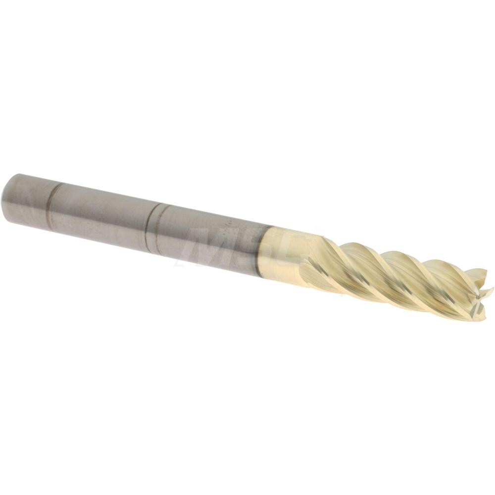 Accupro 55025012C5 Square End Mill: 1/4 Dia, 3/4 LOC, 1/4 Shank Dia, 2-1/2 OAL, 5 Flutes, Solid Carbide 