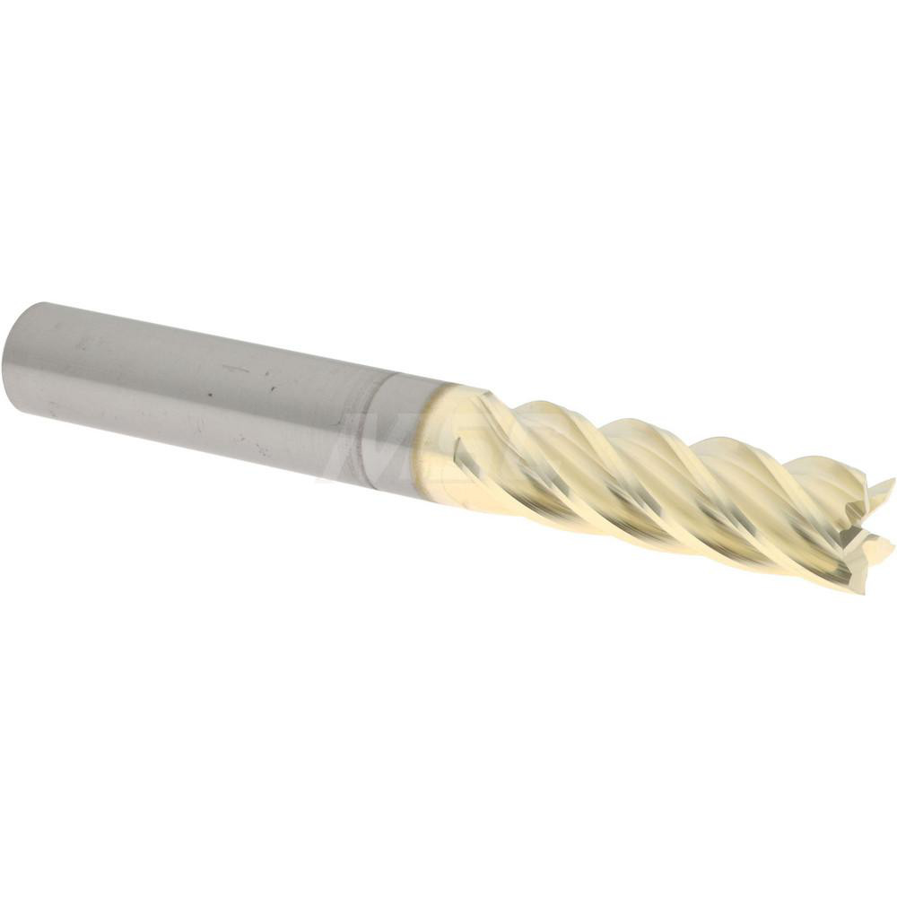 316044 Square End Mill: 3/8 Dia, 1-1/4 LOC, 3/8 Shank Dia, 3 OAL, 5 Flutes, Solid Carbide  