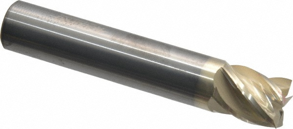 316079 Square End Mill: 5/8 Dia, 3/4 LOC, 5/8 Shank Dia, 3-1/2 OAL, 5 Flutes, Solid Carbide  