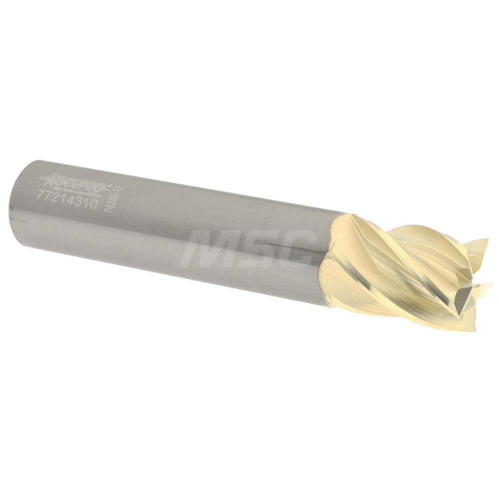 Accupro 55075016C5 Square End Mill: 3/4 Dia, 1 LOC, 3/4 Shank Dia, 4 OAL, 5 Flutes, Solid Carbide Image