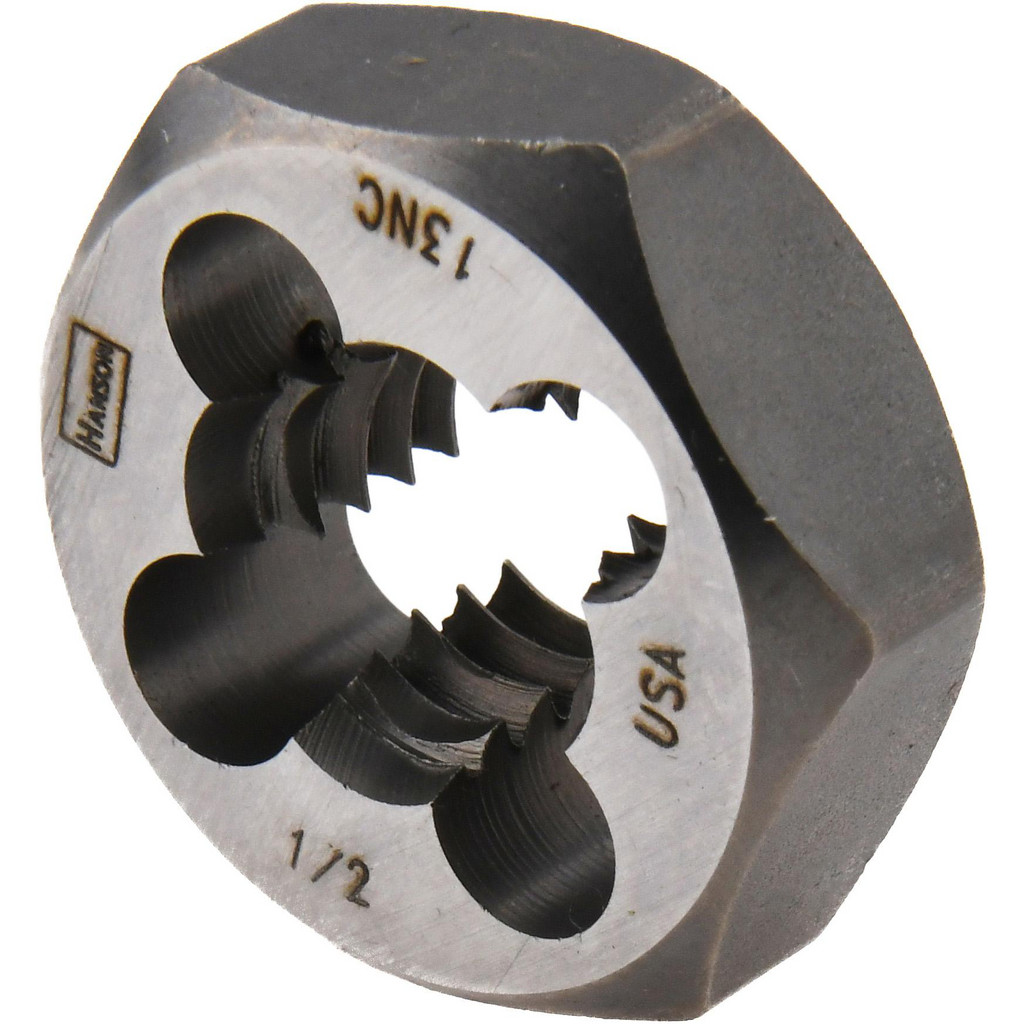 Irwin Hex Rethreading Die: 1/2-13, Right Hand, 1" Hex, Carbon Steel | Part #6544