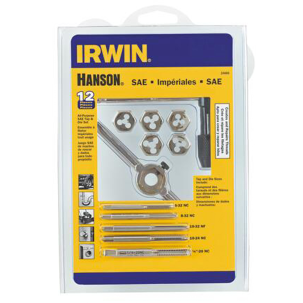 Irwin Tap & Die Set 632 to 1/420 Taps, 632 to 1/420 Dies, UNC