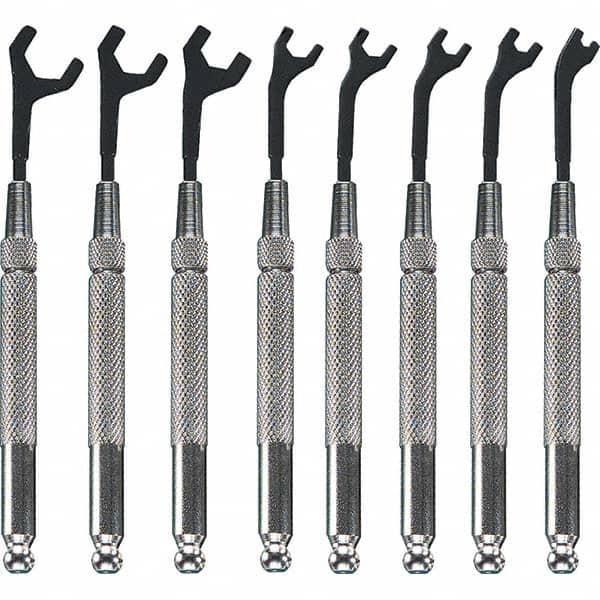 Moody Tools 58-0161 Open End Wrench Set: 8 Pc, 2.5 mm 3 mm 3.2 mm 4 mm 5 mm 5.5 mm 6 mm & 7 mm Wrench, Metric 