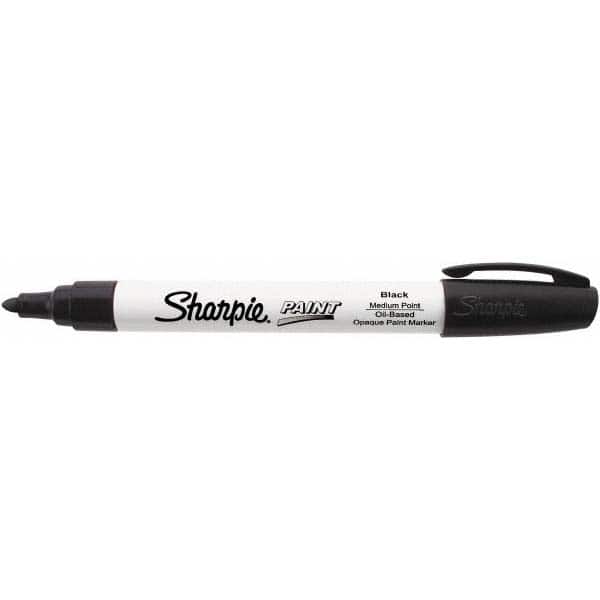 Paint Pen Marker: Black, Oil-Based, Medium Point