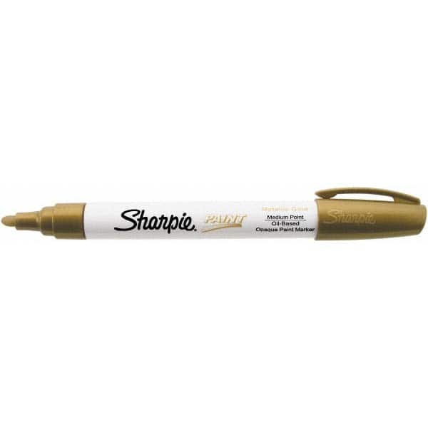Paint Pen Marker: Metallic Gold, Oil-Based, Medium Point