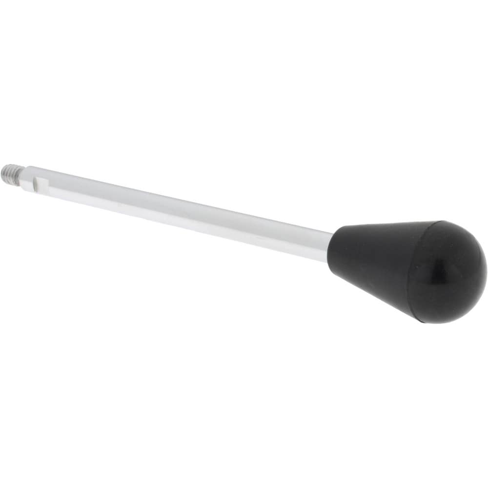 1/4-20 Stem, 1" Knob Diam, 0.31" Shaft Diam, Gear Lever Arm with Oval Knob