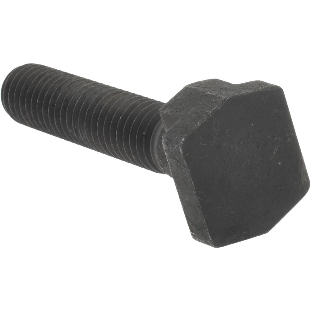 Steel T-Slot Bolt: 3/8-16, 1-1/2" Thread Length, 3/8" Slot Width, Black Finish