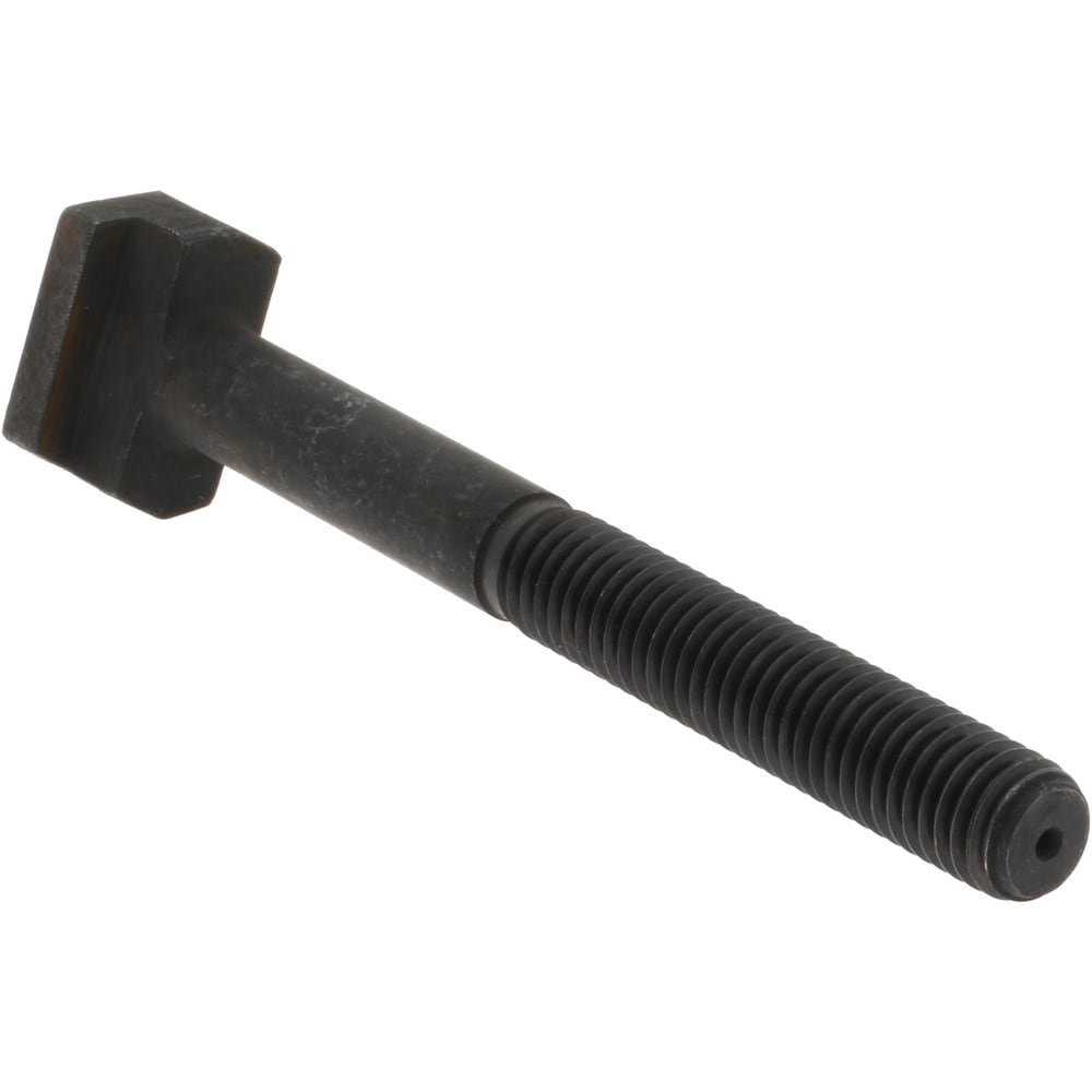 Steel T-Slot Bolt: 1/2-13, 2-1/2" Thread Length, 1/2" Slot Width, Black Finish
