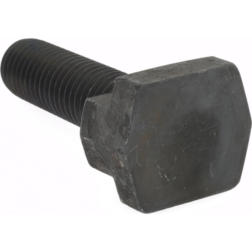 Steel T-Slot Bolt: 5/8-11, 2" Thread Length, 5/8" Slot Width, Black Finish