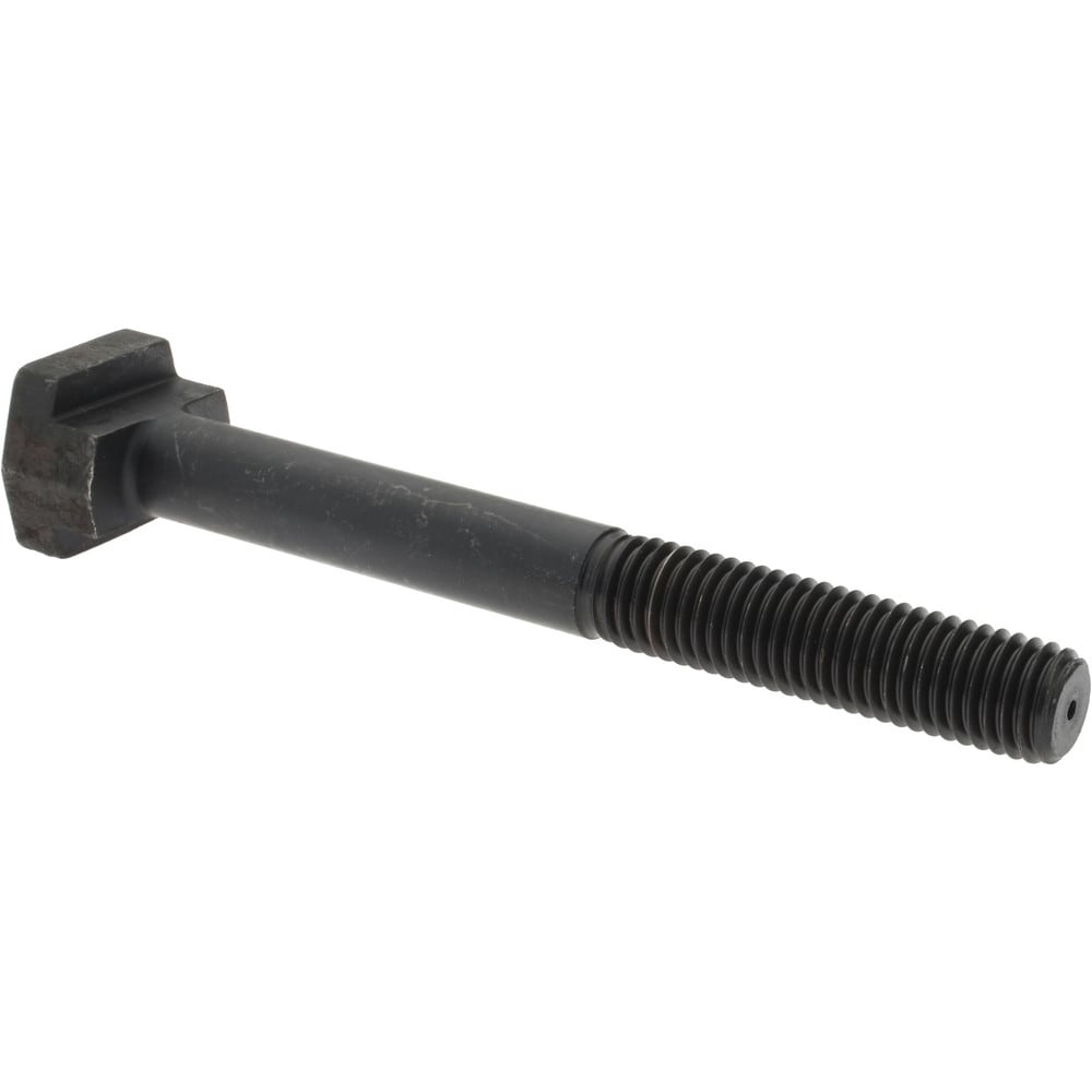 Steel T-Slot Bolt: 5/8-11, 2-1/2" Thread Length, 5/8" Slot Width, Black Finish
