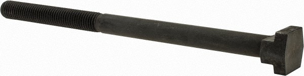 Steel T-Slot Bolt: 5/8-11, 4" Thread Length, 5/8" Slot Width, Black Finish