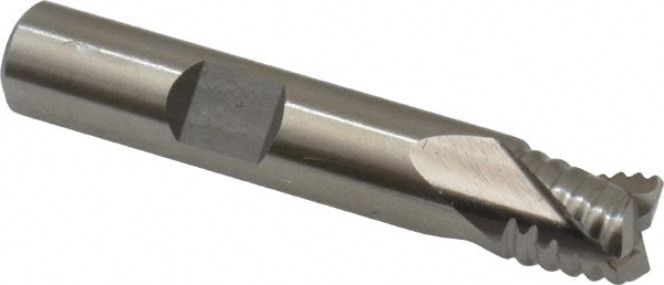 Value Collection 724-0065 Square End Mill: 3/8 Dia, 3/8 LOC, 3/8 Shank Dia, 2-5/32 OAL, 3 Flutes, Cobalt Image