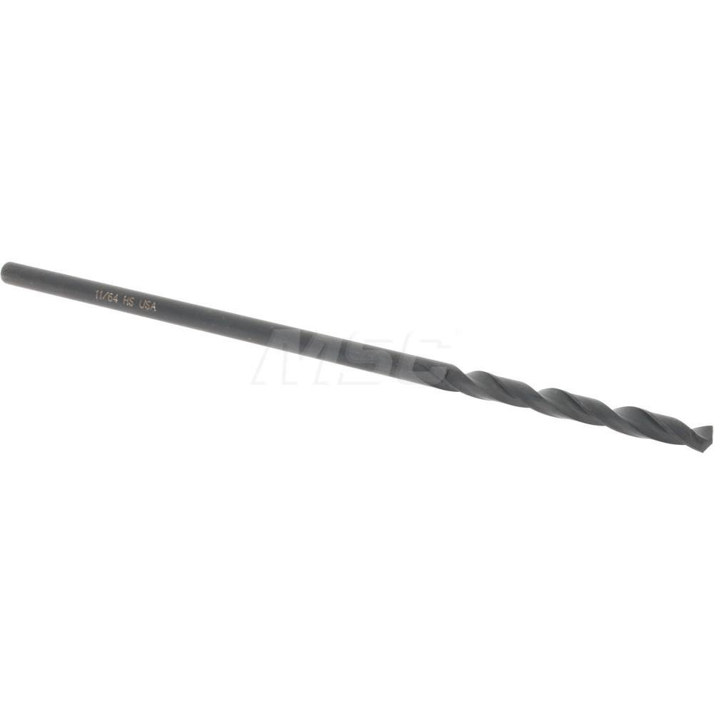 Aircraft Extension Drill Bit: 11/64" Dia, 135 ° Point, High Speed Steel