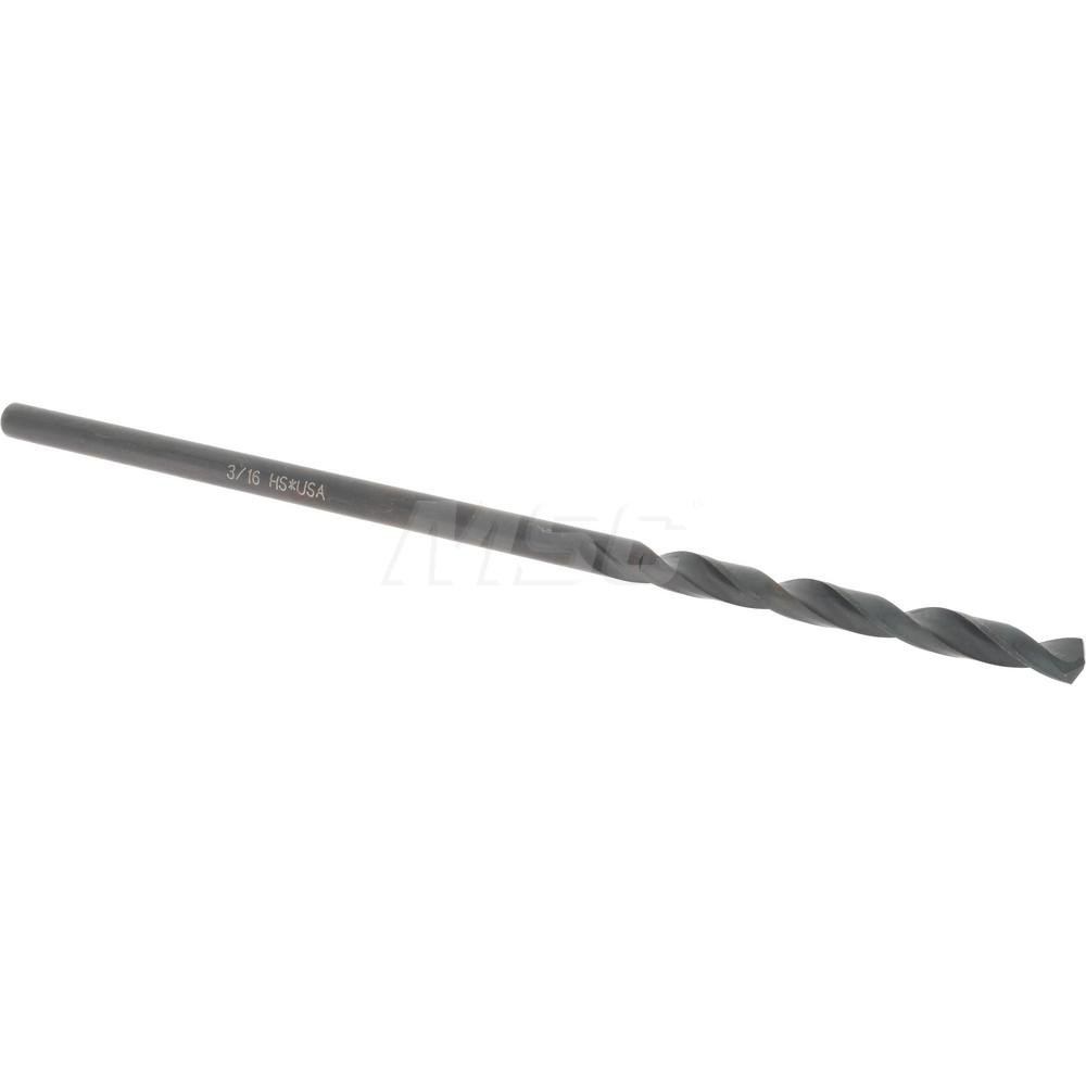 Aircraft Extension Drill Bit: 3/16" Dia, 135 ° Point, High Speed Steel