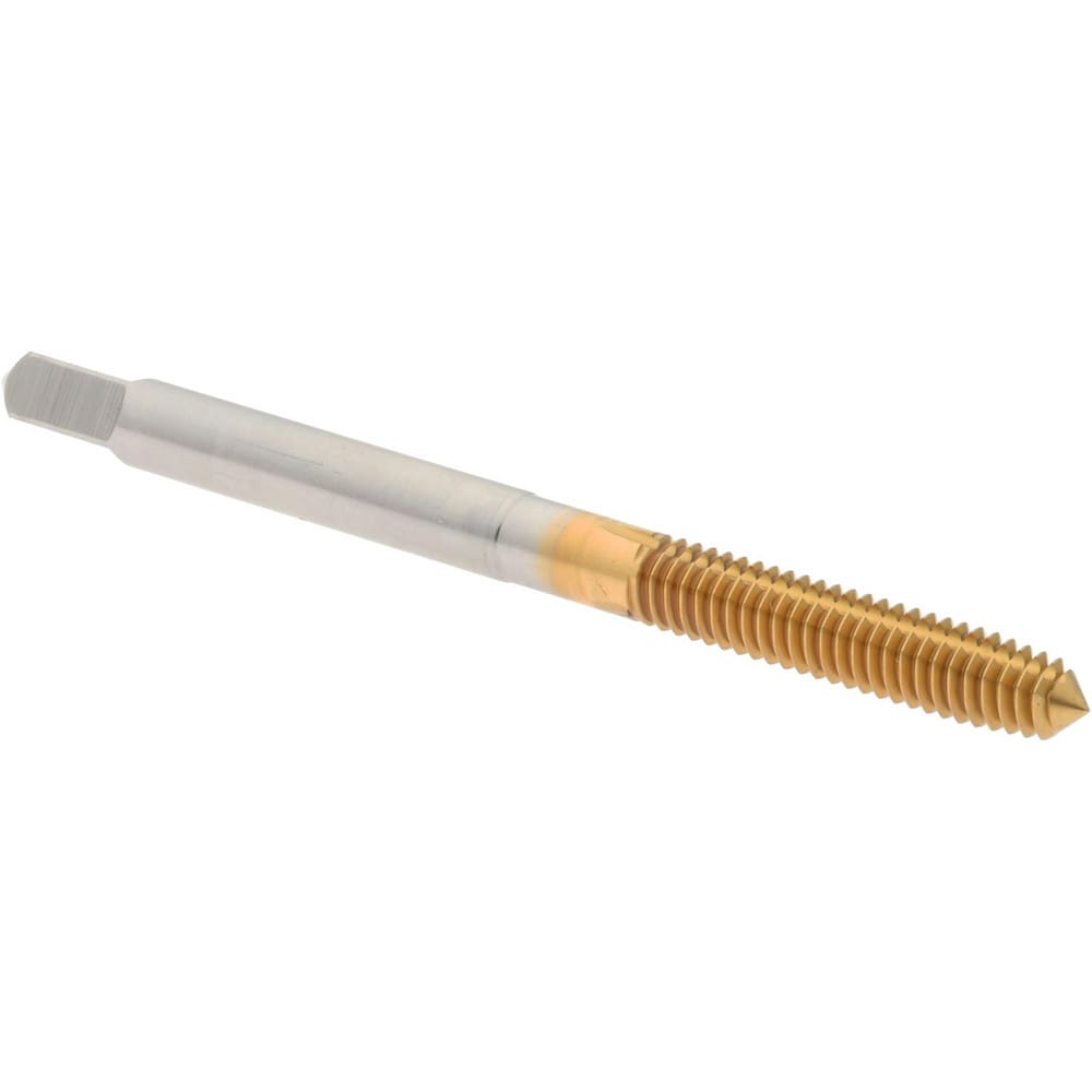 Thread Forming Tap: #8-32 UNC, 2B Class of Fit, Plug, High-Speed Steel, Titanium Nitride Coated