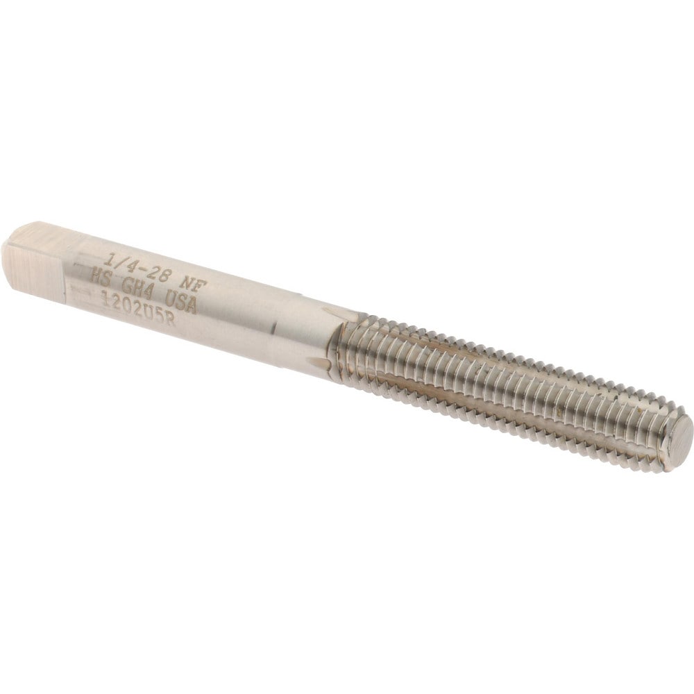 Thread Forming Tap: 1/4-28 UNF, 2B Class of Fit, Bottoming, High-Speed Steel, Bright/Uncoated Coated