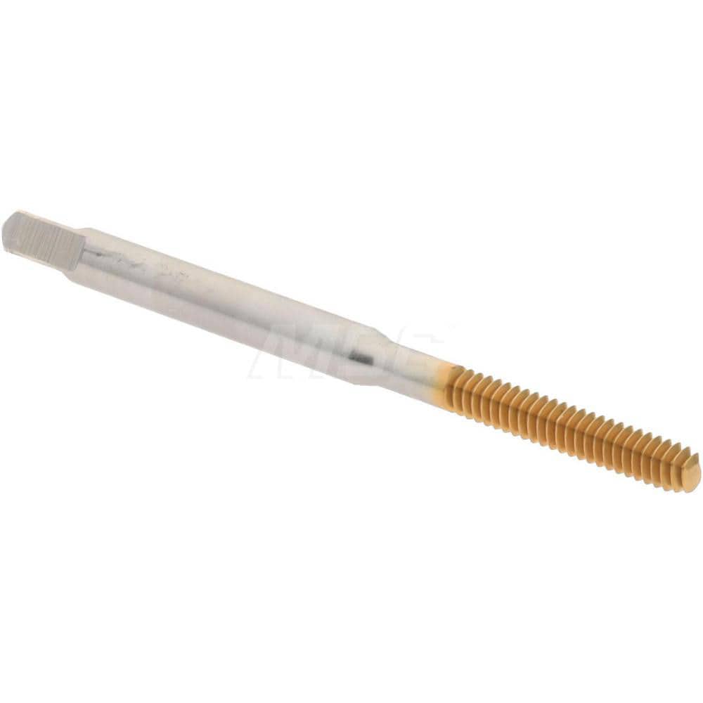 Thread Forming Tap: #4-40 UNC, 2B & 3B Class of Fit, Bottoming, High-Speed Steel, Titanium Nitride Coated
