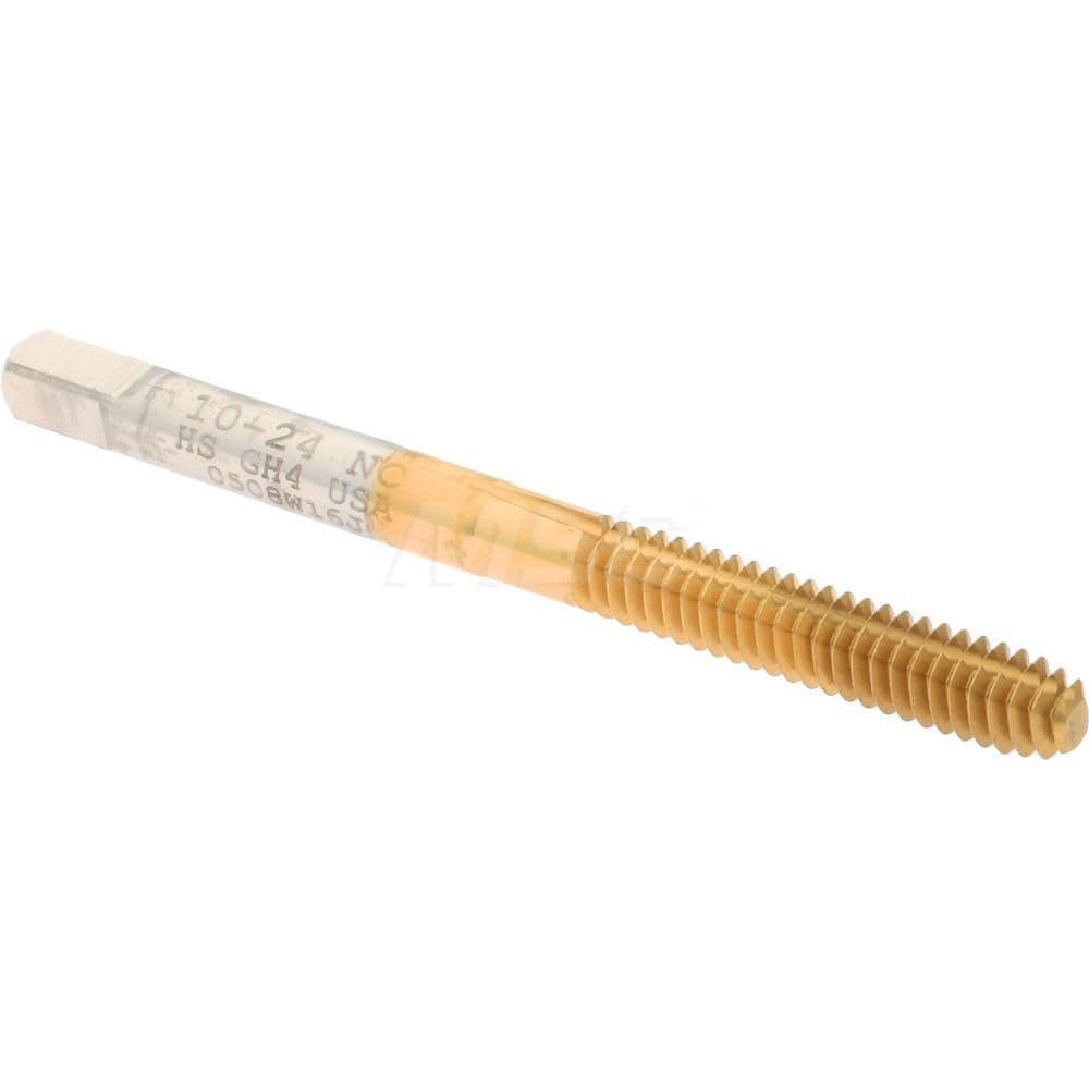 Thread Forming Tap: #10-24 UNC, Bottoming, High-Speed Steel, Titanium Nitride Coated